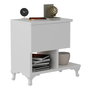Hanah Home Mesilla de Noche Blanca 46.8cm Ancho x 46.8cm Alto x 33cm Fondo